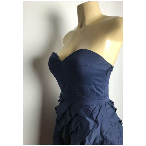 Minuet Dress Womens Strapless Ruffle Tier Sz S - Picture 2 of 5